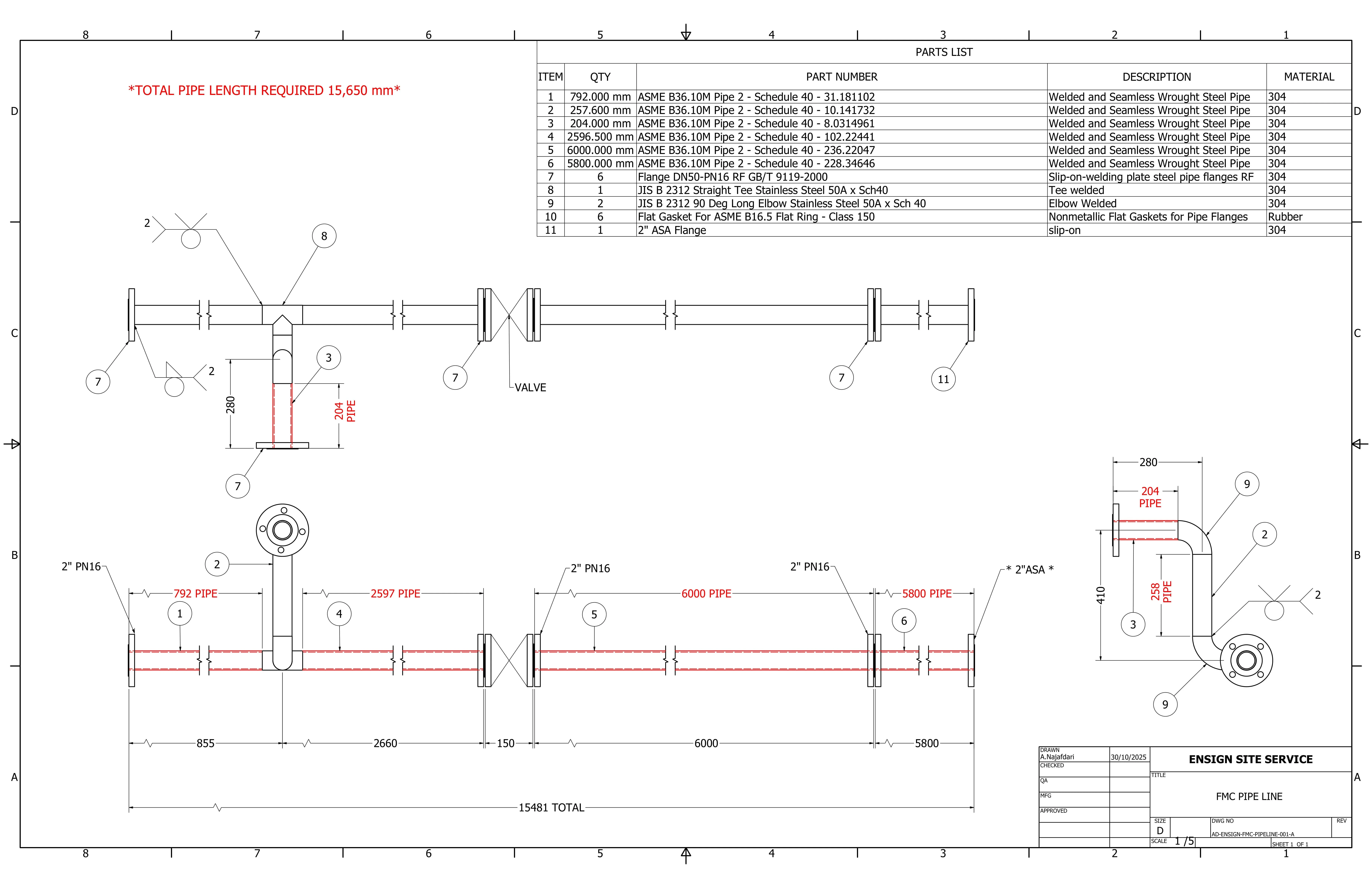 FMC Pipeline Drawing