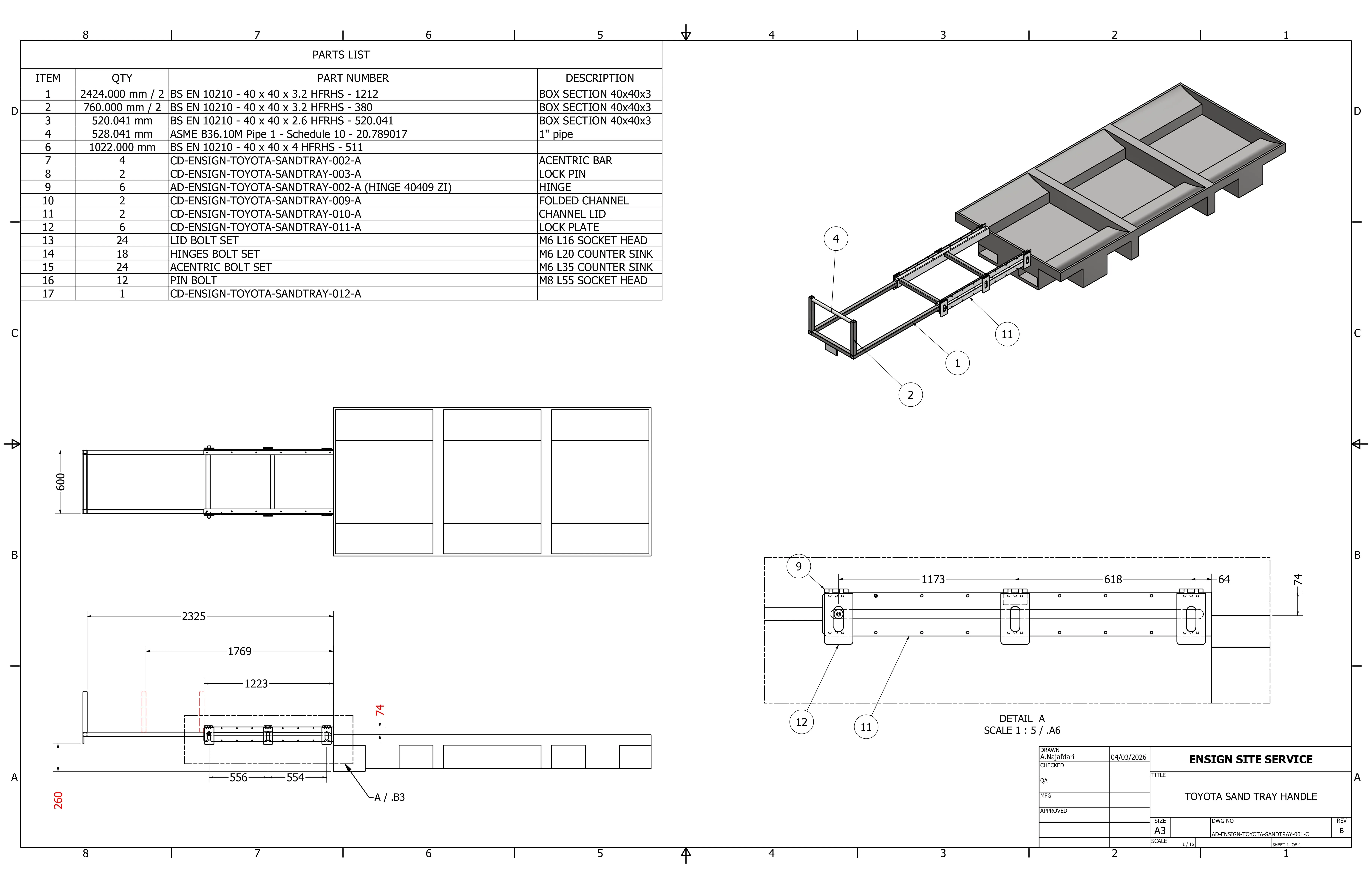 Toyota Sand Tray Drawing
