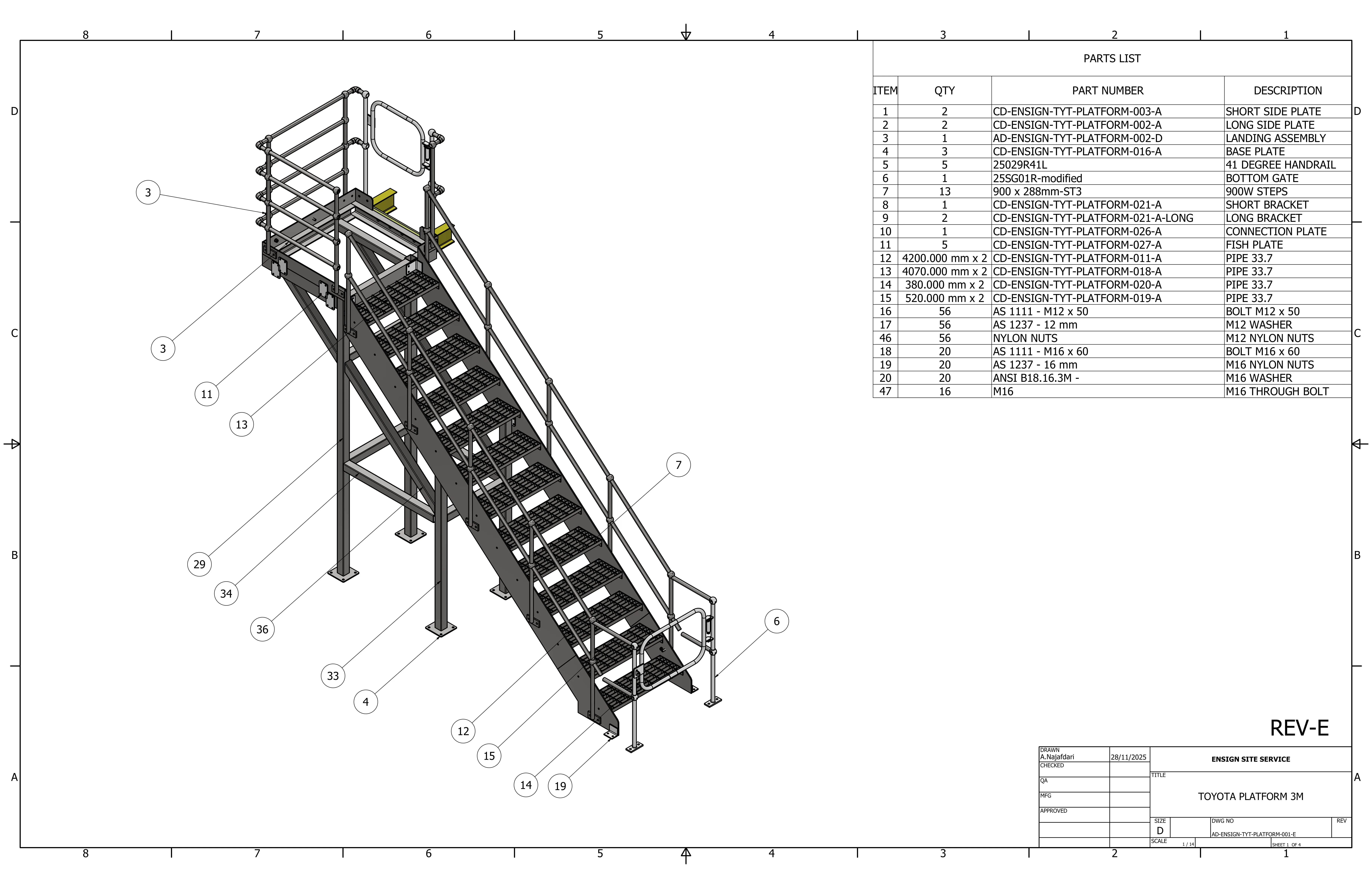 Toyota L Platform Drawing