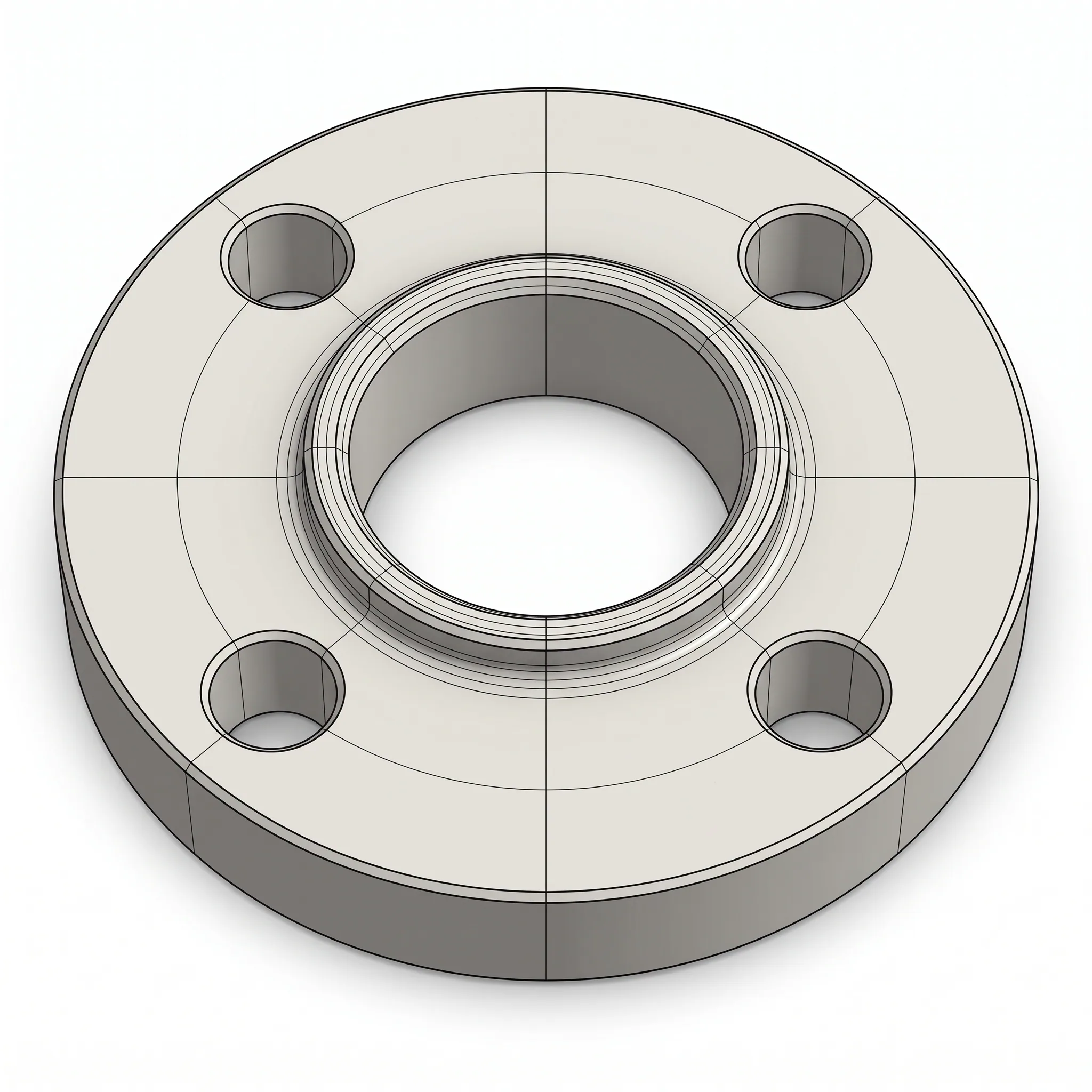 ASME B16.5 (ASA) & PN16 flange, CAD model