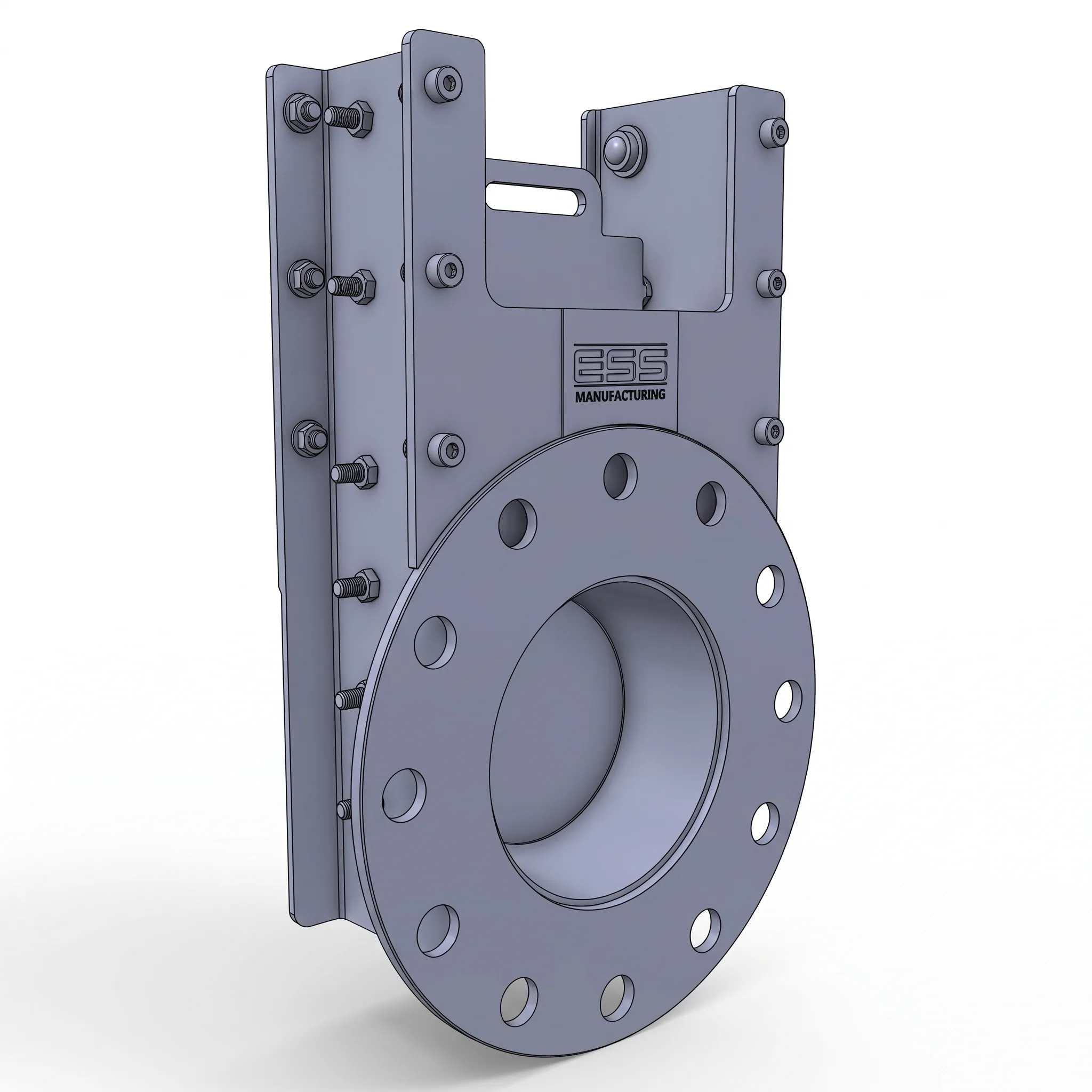 DN150 Manual Square Slide Gate Valve, CAD model