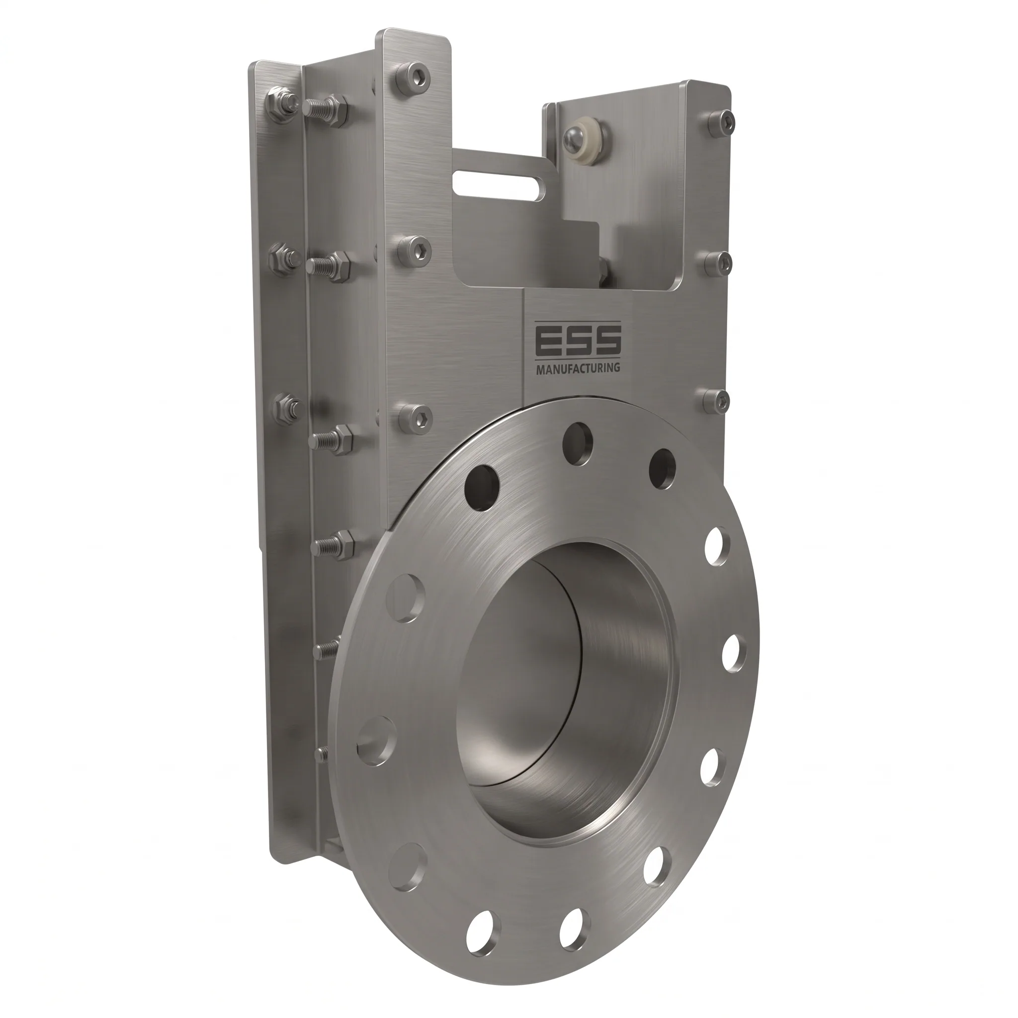 DN150 Manual Square Slide Gate Valve, Stainless Steel, real product photo